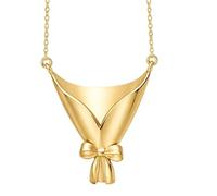 LXJLXD Delicata collana a forma di fiore con fiocco e farfalla con ciondolo a vaso in miniatura, gioiello alla moda per lei collana, F, come descritto, come descritto