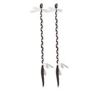 LXJLXD Extension per capelli intrecciati con clip, per ragazze, lunghezza 50,8 cm, capelli sintetici morbidi naturali, per festival musicali (marrone scuro)