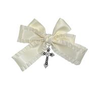 LXJLXD Fiocchi per capelli con ciondolo, forcina per capelli da donna, per coda di cavallo, strumento per acconciature (beige, 1 pezzo)