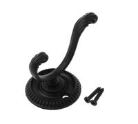 LXLAEOANG Attaccapanni A Muro Appendiabiti da parete for porta abiti retrò con doppio gancio for borsa for cappelli(Black)