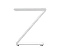 LXLAEOANG Base for tavolino da caffè in ferro a forma di Z, semplice gamba in metallo for scrivania, accessori for gambe per Tavolino, Scrivania(Pair of Two White)