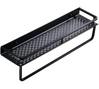 LXLCFHTD Mensola da bagno Organizzatore angolare Supporto a parete con barra spaziatrice Mensole da cucina in alluminio Shampoo da doccia Scaffale Portasciugamani