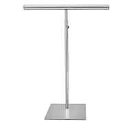 LXLIGHTS Acciaio Inossidabile Borsa Espositore, Tipo T Borsetta da Donna Supporto per Stand, Altezza Regolabile 33-66cm, Appendiabiti da Tavolo Autoportante con Base in Metallo (Color : Silver)