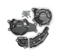LXLQJUKN Basamenti Motore Coperchio Protettivo del Carter Motore del Motociclo for Yamaha XSR700 FZ-07 MT-07 Tracer TENNER 700 2019-2023 Protezione Coperchio Frizione(Carbon Fiber Texture)