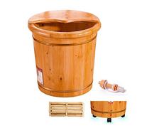 LXMBHAM Barile per massaggio ai piedi grande vasca da bagno per piedi in legno barile pediluvio secchio per piedi spa secchio per lavaggio piedi pedicure vasca per piedi accessori sauna per piedi,