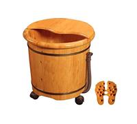 LXMBHAM Barile per massaggio ai piedi grande vasca da bagno per piedi in legno barile pediluvio secchio per piedi spa secchio per lavaggio piedi pedicure vasca per piedi accessori sauna per piedi,