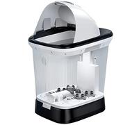 LXMBHAM Massaggiatori multifunzione per piedi e polpacci, 6 rulli per massaggio, bagno per pedicure, riscaldamento elettrico, massaggiatore per piedi SPA secchio per lavare i piedi per la casa Warm as