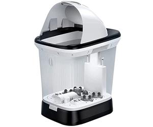 LXMBHAM Massaggiatori multifunzione per piedi e polpacci, 6 rulli per massaggio, bagno per pedicure, riscaldamento elettrico, massaggiatore per piedi SPA secchio per lavare i piedi per la casa Warm as