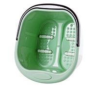 LXMBHAM Pediluvio con manico, massaggiatore in plastica, per pedicure, in stile giapponese, rilassa i piedi doloranti e affaticati, beige, 39 x 33 x 24 cm (caldo come sempre