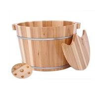 LXMBHAM Vasca per pediluvio in legno per pediluvio, spa per adulti e pediluvio, sauna e pediluvio, per massaggi ai piedi per casa, grande vasca idromassaggio per pediluvio (dimensioni calde come