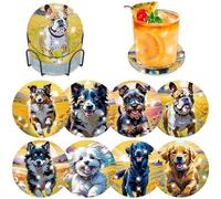 Lxmsja 8 sottobicchieri con supporto per diamond painting con strass, per adulti, per adulti e donne