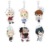 LXMYSHAO DungeonMeshi Portachiavi 6 Pezzi, DungeonMeshi Chibi Figure Cosplay Keychain Ciondolo, Accessori Portachiavi Decorazione