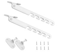 Lxoraziy 2 Pezzi Ferma Finestra Limitatore di Finestre, Manopole Ribaltabili per Finestre, Serratura per finestra con 4 Viti per la Regolazione Della Finestra(Bianco)