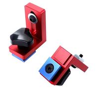 Lxoraziy 2 Pezzi Mitre Track Stop, 30 Tipo Localizzatore di Scivolo Connettore di Supporto, Lega di Alluminio T-Track Stop Tool, Localizzatore di Scivolo, per la Lavorazione del Legn