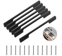 Lxoraziy 6 Pezzi Maniglie Cucina Distanza fori 320 mm, Maniglie per Mobili da Cucina Nero, Maniglia in Lega di Alluminio per Mobili da Cucina Decorazioni