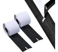 Lxoraziy Set di 2 Cerniere Autoadesive per Pareti Antipolvere, 213x7,6cm Heavy Duty Self Adhesive Zip, Protezione Istantanea Polvere Porta Telo Autoadesivo Cerniera Resistente
