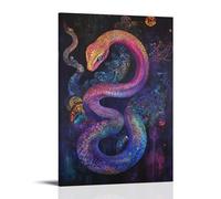 LXPPLSYY Decorazione artistica da parete con animali - Serpente luminoso dell'abisso, decorazione moderna da appendere, 50 x 75 cm