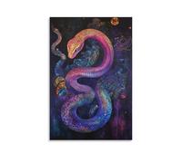 LXPPLSYY Decorazione artistica da parete con animali - Serpente luminoso dell'abisso, decorazione moderna da appendere, 50 x 75 cm