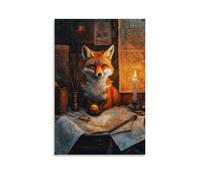 LXPPLSYY Decorazione artistica da parete con ritratti in miniatura a lume di candela, incorniciata da pergamene e mappe, decorazione moderna da appendere, poster artistico da appendere, 60 x 90 cm