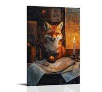 LXPPLSYY Decorazione artistica da parete con ritratti in miniatura a lume di candela, incorniciata da pergamene e mappe, decorazione moderna da appendere, 50 x 75 cm