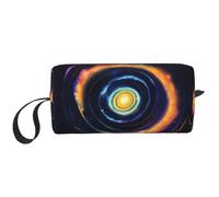 LXqlSS Borsa cosmetica a spirale spaziale per l'energia cosmica da donna borsa portatile per il trucco borsa da viaggio Borsa da viaggio Borsa da toilette di grande capacità, bianca, taglia unica,