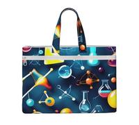 LXqlSS Borsa larga in tela con stampa astratta di scienza chimica per donne, borsa da lavoro con scomparti, per insegnanti, uso quotidiano