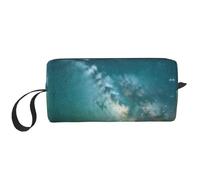 LXqlSS Borsa per cosmetici da donna, portatile, con cielo stellato e cielo notturno profondo, borsa per il trucco da viaggio, borsa per la ricezione giornaliera, borsa da toilette di grande capacità,