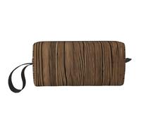 LXqlSS Borse cosmetiche con venature del legno per le donne Borsa portatile per il trucco Borsa da viaggio Borsa da viaggio Borsa da toilette di grande capacità, bianca, RXZER23, bianca, taglia unica,