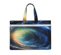 LXqlSS Grande borsa tote in tela con stampa di cielo stellato con spazio esterno profondo per donne, borsa da lavoro con scomparti, insegnante, tutti i giorni