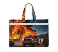 LXqlSS Grande borsa tote in tela con stampa pompiere vigile del fuoco per donne, borsa da lavoro con scomparto, insegnante, tutti i giorni