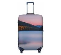 LXqlSS Lake under Sunset - Copribagagli approvato per valigie, protezione per valigie da 45-81 cm, motivo lago sotto il tramonto, L, Lago Sotto Tramonto, L