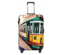 LXqlSS lisbon tram pattern copribagagli per valigie approvato, copertura protettiva per valigie 45-81 cm, piccolo, motivo tram di Lisbona, S, Tram di Lisbona, S