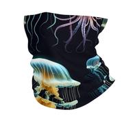LXqlSS Maschera per il viso con stampa di meduse oceaniche, sciarpa rinfrescante per il sole, passamontagna per uomo e donna