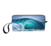 LXqlSS Ocean Wave, trousse per cosmetici da donna, portatile, da viaggio, per ricevere tutti i giorni, borsa da toilette di grande capacità, bianca, RXZER23, bianco, taglia unica, bianco, Taglia unica