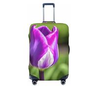 LXqlSS Purple Tulip - Copribagagli approvato per valigie, protezione per valigie da 45-81 cm, piccolo, tulipano viola, S, Tulipani viola., S