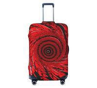 LXqlSS Red Flower Vortex Spiral Luggage Covers For Suitcase Approved, Valigie Protector Fit 45-81 Pollici Bagagli, Vortice Fiore Rosso Spirale, Piccolo, Vortice Fiore Rosso Spirale, Piccolo, Fiore