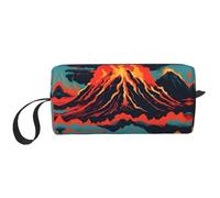 LXqlSS Vulcano - Trousse per cosmetici da donna, portatile, borsa da viaggio, borsa per la ricezione giornaliera, borsa da toilette di grande capacità, bianca, taglia unica, bianco, Taglia unica