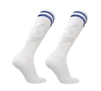 LXRHLIKG Calze da Scherma a Doppia Striscia, Calze Sportive Lunghe e Traspiranti con Fondo Spesso in Asciugamano, Calzini da Scherma Unisex per Spada e Sciabola di Fioretto(White,L)