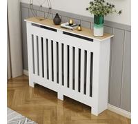 LXRHLIKG Copri Termosifone Moderno, Copritermosifone Legno per Termosifoni, Copricaloriferi Decorativo Impermeabile in PVC con Ganci per Casa, Ufficio, Camera da Letto(70x70x25cm/28x28x10in)