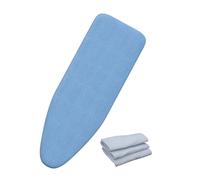 LXRHLIKG Copriasse da Stiro, Copri ASSE da Stiro in Tessuto/Cotone Ignifugo Antiscottatura con Due Cuscinetti in Cotone e Fibbie (Color : Blue, Size : Medium)