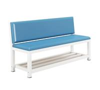 LXRHLIKG Sedia Sala D'attesa, Sedie Ufficio Ospiti in PU, Panchina per Sala D'attesa per Interni con Schienale, per Studi di Danza, Cliniche, Palestre, Stadi, Aziende(Blue,130cm/51in)