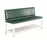 LXRHLIKG Sedia Sala D'attesa, Sedie Ufficio Ospiti in PU, Panchina per Sala D'attesa per Interni con Schienale, per Studi di Danza, Cliniche, Palestre, Stadi, Aziende(Green,140cm/55in)