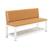 LXRHLIKG Sedia Sala D'attesa, Sedie Ufficio Ospiti in PU, Panchina per Sala D'attesa per Interni con Schienale, per Studi di Danza, Cliniche, Palestre, Stadi, Aziende(Orange,120cm/47in)