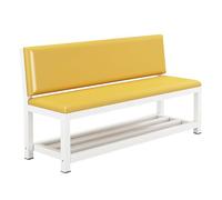 LXRHLIKG Sedia Sala D'attesa, Sedie Ufficio Ospiti in PU, Panchina per Sala D'attesa per Interni con Schienale, per Studi di Danza, Cliniche, Palestre, Stadi, Aziende(Yellow,150cm/59in)