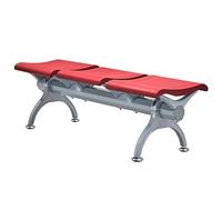 LXRHLIKG Sedie Sala D'attesa a 3 Posti, Sedie da Reception in Poliuretano, Panchina per Sala D'attesa Senza Schienale per Ufficio, Aeroporto, Banca, Salone(Red)