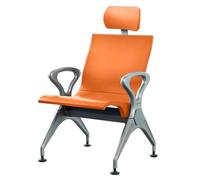 LXRHLIKG Sedie Sala D'attesa con Poggiatesta, Poltroncine Sala D'attesa in Poliuretano, Sedie da Reception per Aeroporti, Mercati, Banche, Ospedali, Scuole(Orange)