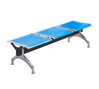 LXRHLIKG Sedie Sala D'attesa, Sedie Ufficio Ospiti a 3 Posti, Sedie da Reception in Acciaio Laminato a Freddo, Senza Schienale, per Ufficio, Aeroporto, Clinica, Ospedale, Banca, Barbiere(Blue)