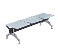 LXRHLIKG Sedie Sala D'attesa, Sedie Ufficio Ospiti a 3 Posti, Sedie da Reception in Acciaio Laminato a Freddo, Senza Schienale, per Ufficio, Aeroporto, Clinica, Ospedale, Banca, Barbiere(Silver)
