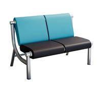 LXRHLIKG Sedie Sala D'attesa, Sedie Ufficio Ospiti in PU a 3 Posti, Sedia per Ospiti per la Reception, per Ufficio, Aeroporto, Clinica, Ospedale, Banca, Salone, Barbiere(Blue)