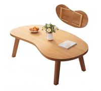 LXRHLIKG Tavolino Basso da Terra, Tavolino Pieghevole da Salotto, Spessore 1,5cm, Forma a Anacardi, per Sedersi sul Pavimento, in Camera da Letto, in Stile Tatami(Yellow,120cm/47in)